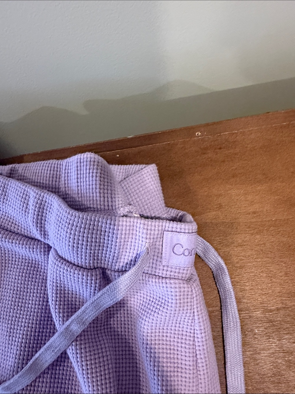 Comfrt women’s medium waffle lounge pant purple - Picture 2 of 4
